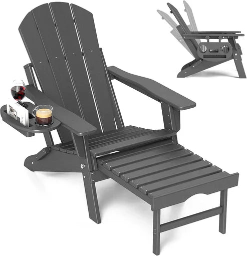 đ„Hot SaleâšAdjustable Adirondack Chair with Retractable Footrest
