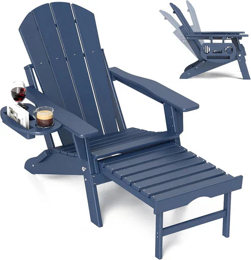 đ„Hot SaleâšAdjustable Adirondack Chair with Retractable Footrest