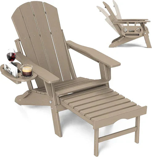 đ„Hot SaleâšAdjustable Adirondack Chair with Retractable Footrest