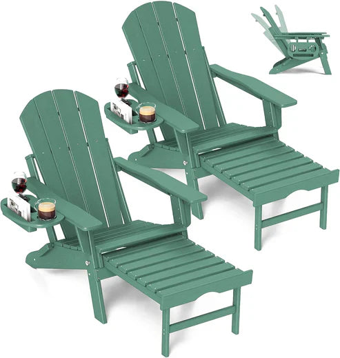 đ„Hot SaleâšAdjustable Adirondack Chair with Retractable Footrest