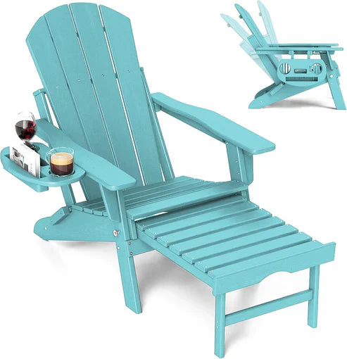 đ„Hot SaleâšAdjustable Adirondack Chair with Retractable Footrest